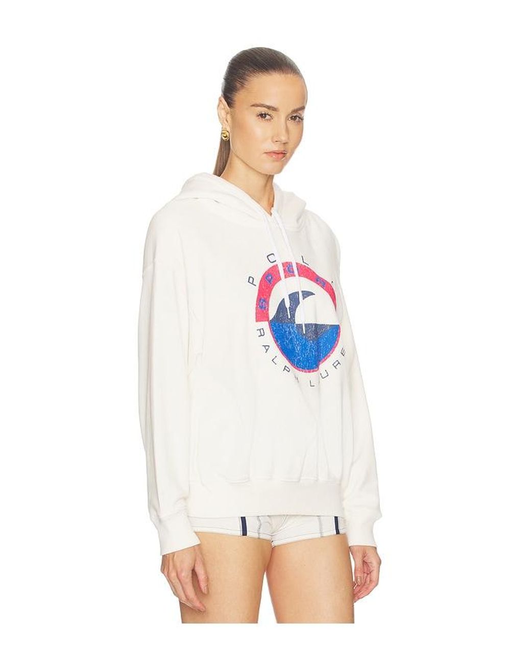 Polo Ralph Lauren White Island Fleece Hooded Sweatshirt