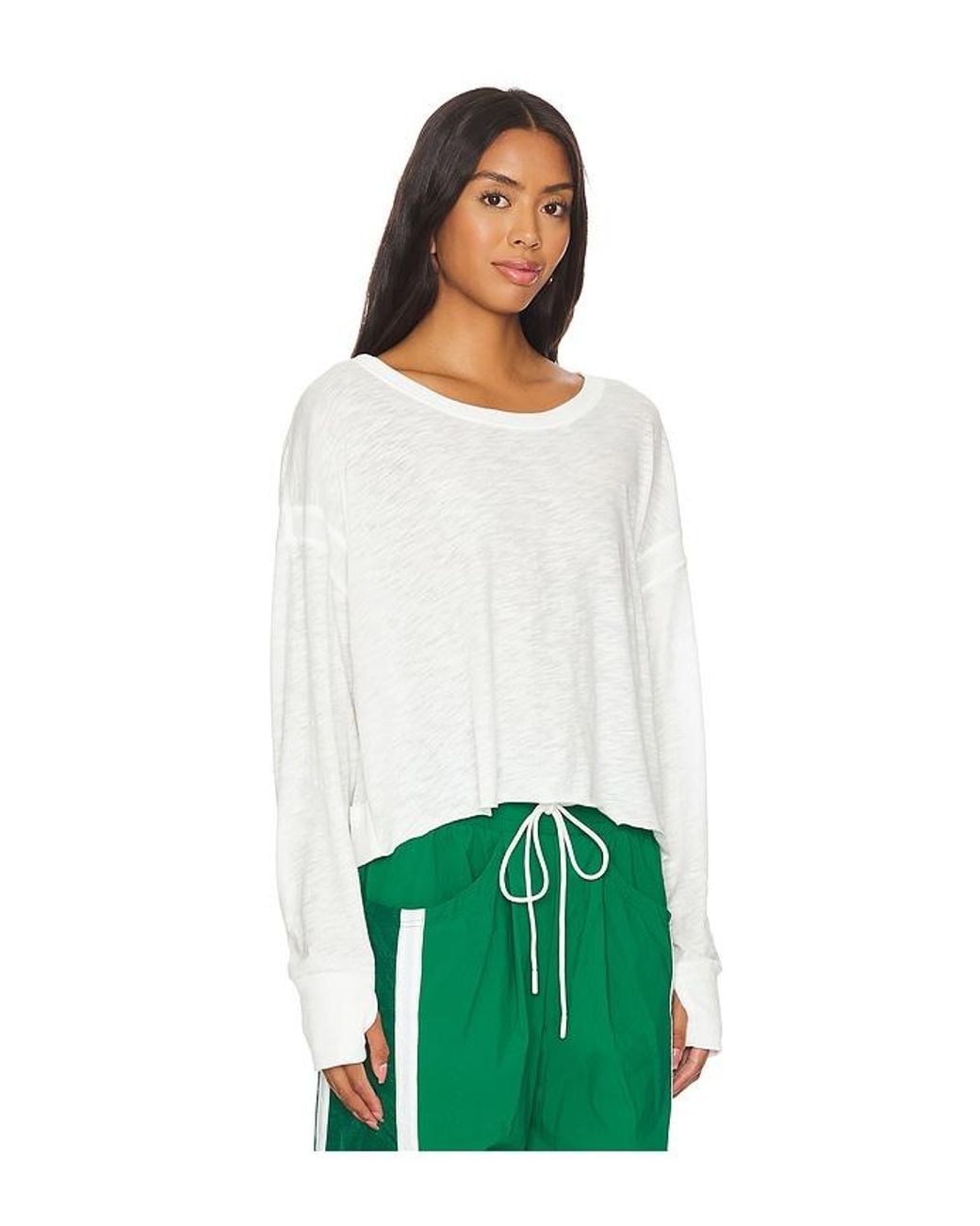 Free People Green X Fp Movement My Time Layer Tee