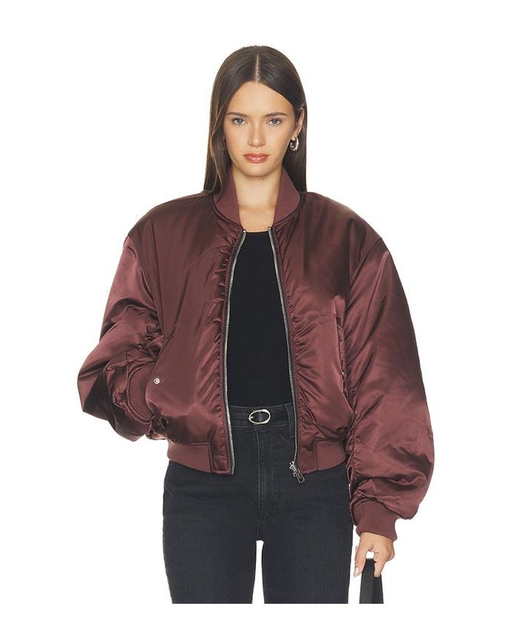 Agolde Red Frankie Reversible Bomber