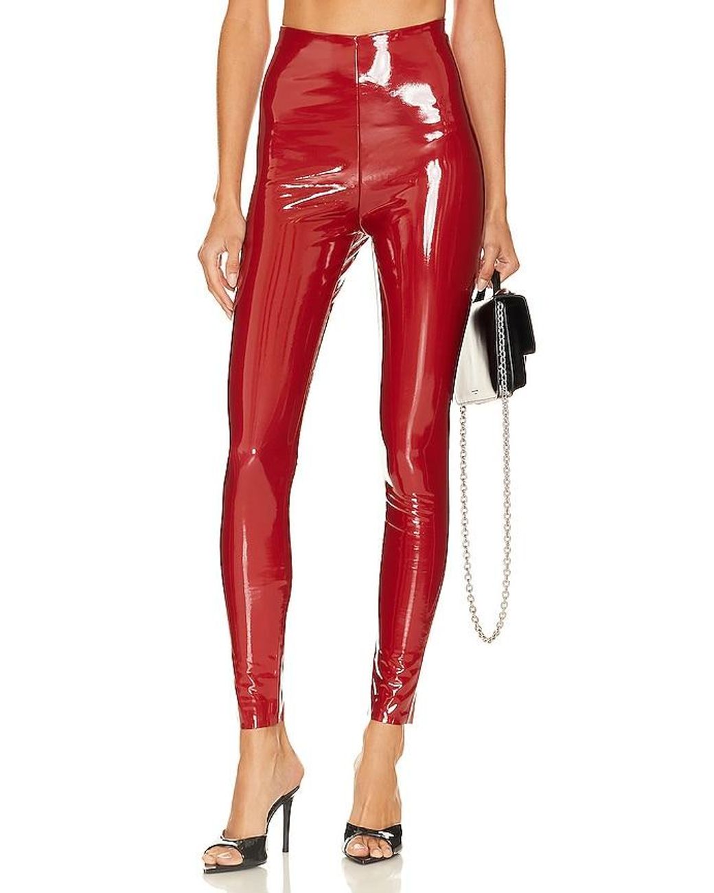 Faux Patent Leather Legging - Black