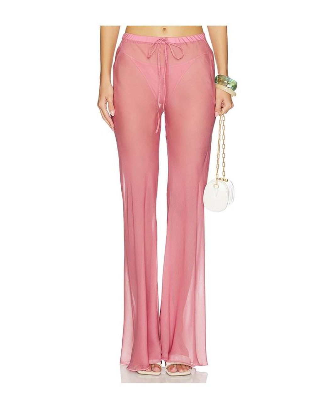 Shani Shemer Pink Kairo Wide Leg Pants
