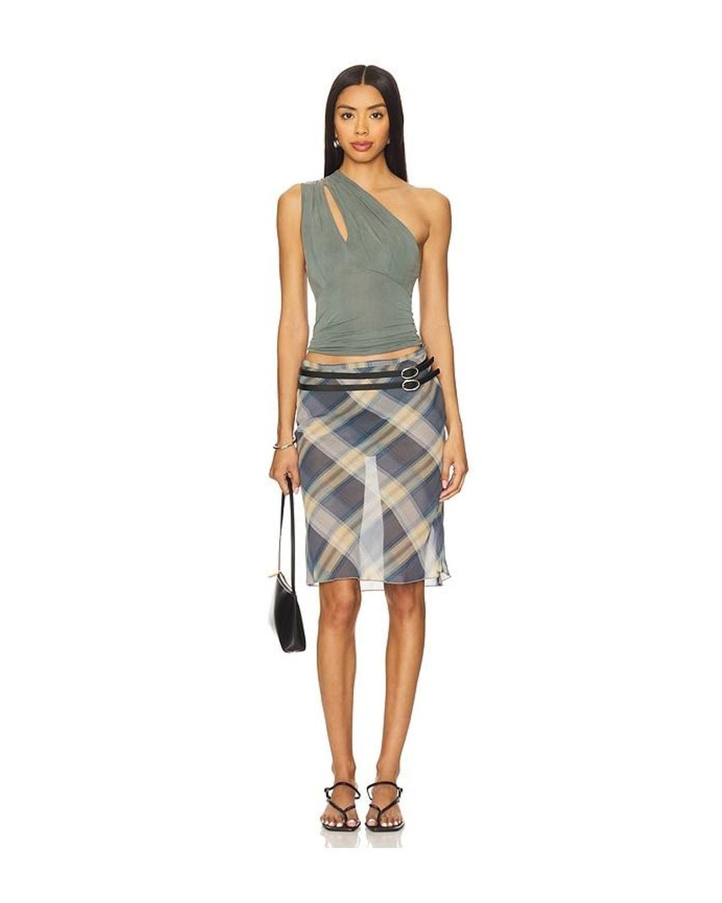 Lioness Black Shoreline Midi Skirt