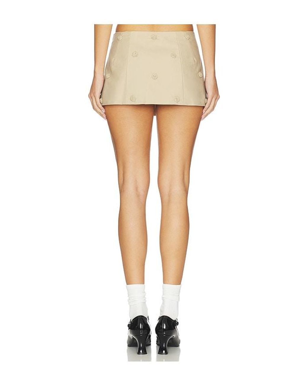 My Mum Made It White Rosette Check Mini Skirt
