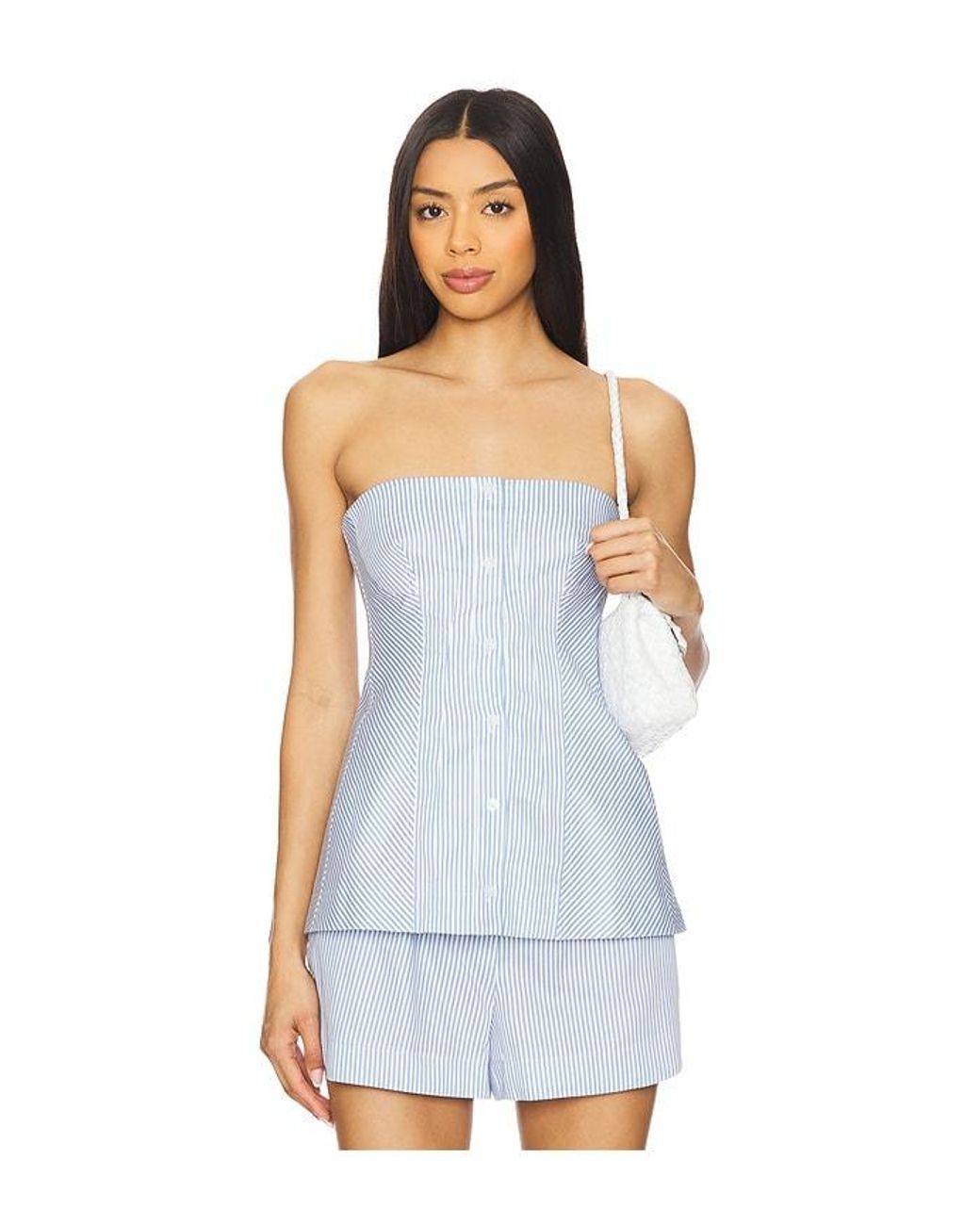 Jonathan Simkhai White Vivvy Bustier Top