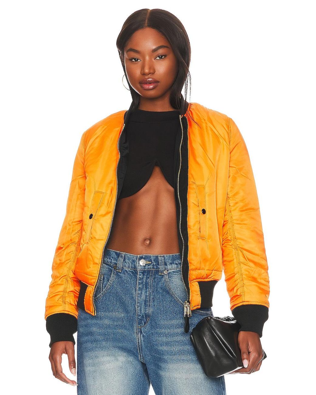 Orange nasa top bomber jacket