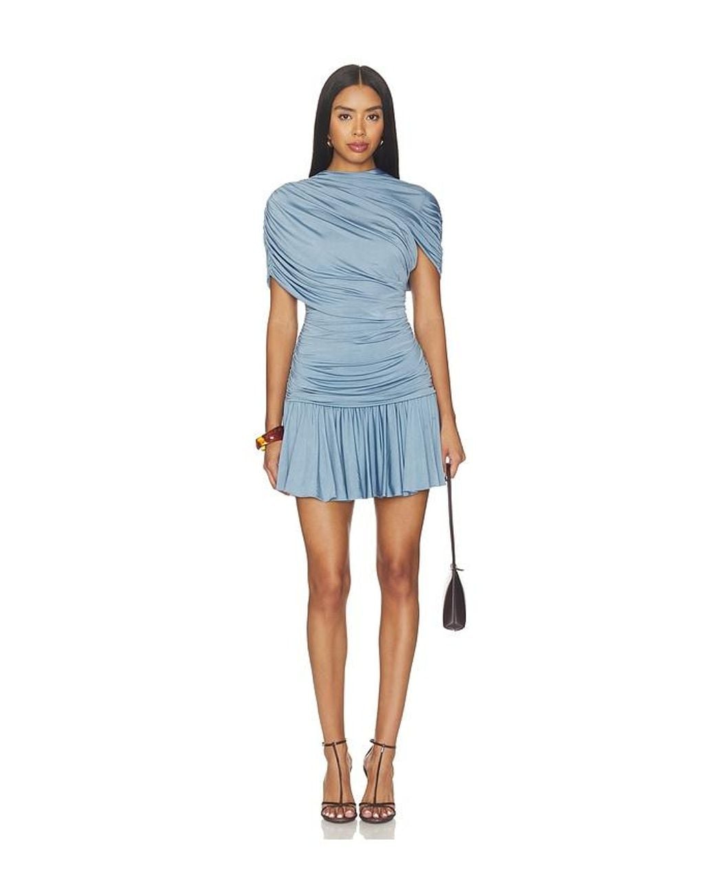 Amanda Uprichard Blue Shayna Dress