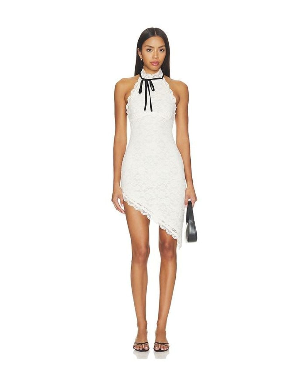 MAJORELLE White Lacelle Mini Dress