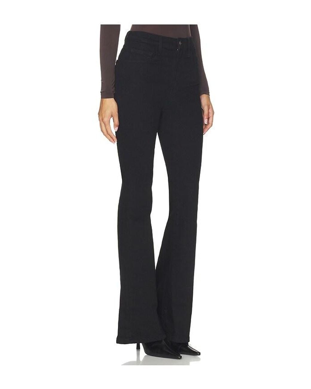 FAVORITE DAUGHTER Black The Valentina Super High Rise Flare Jean