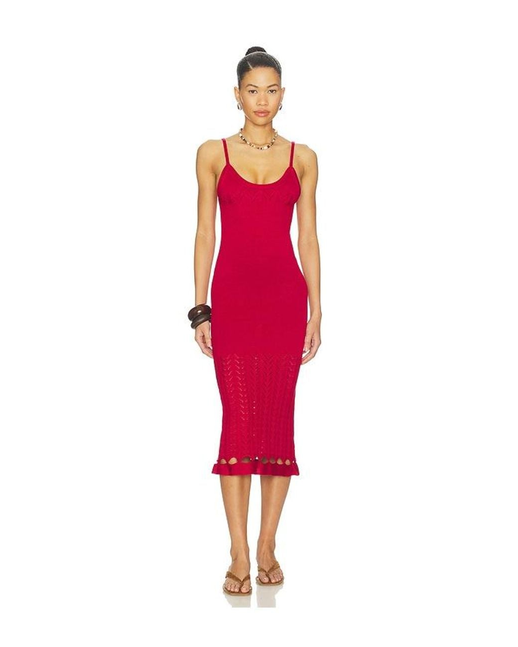 Peixoto Red Nora Knit Dress