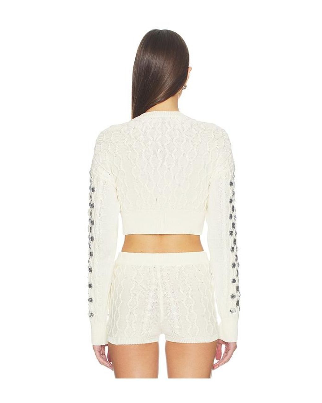 GIUSEPPE DI MORABITO White Embellished Sweater