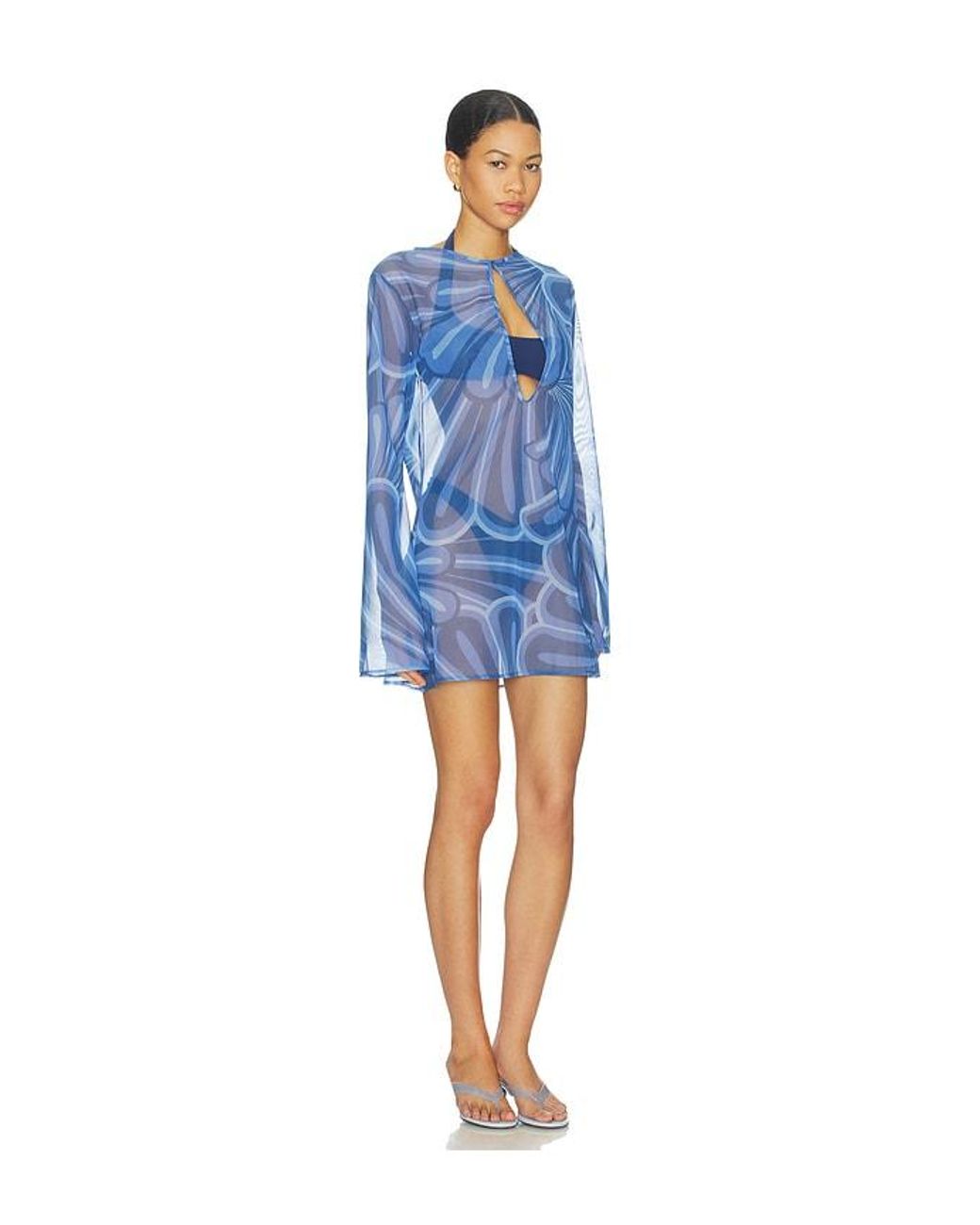 Shani Shemer Blue Catherine Mini Dress