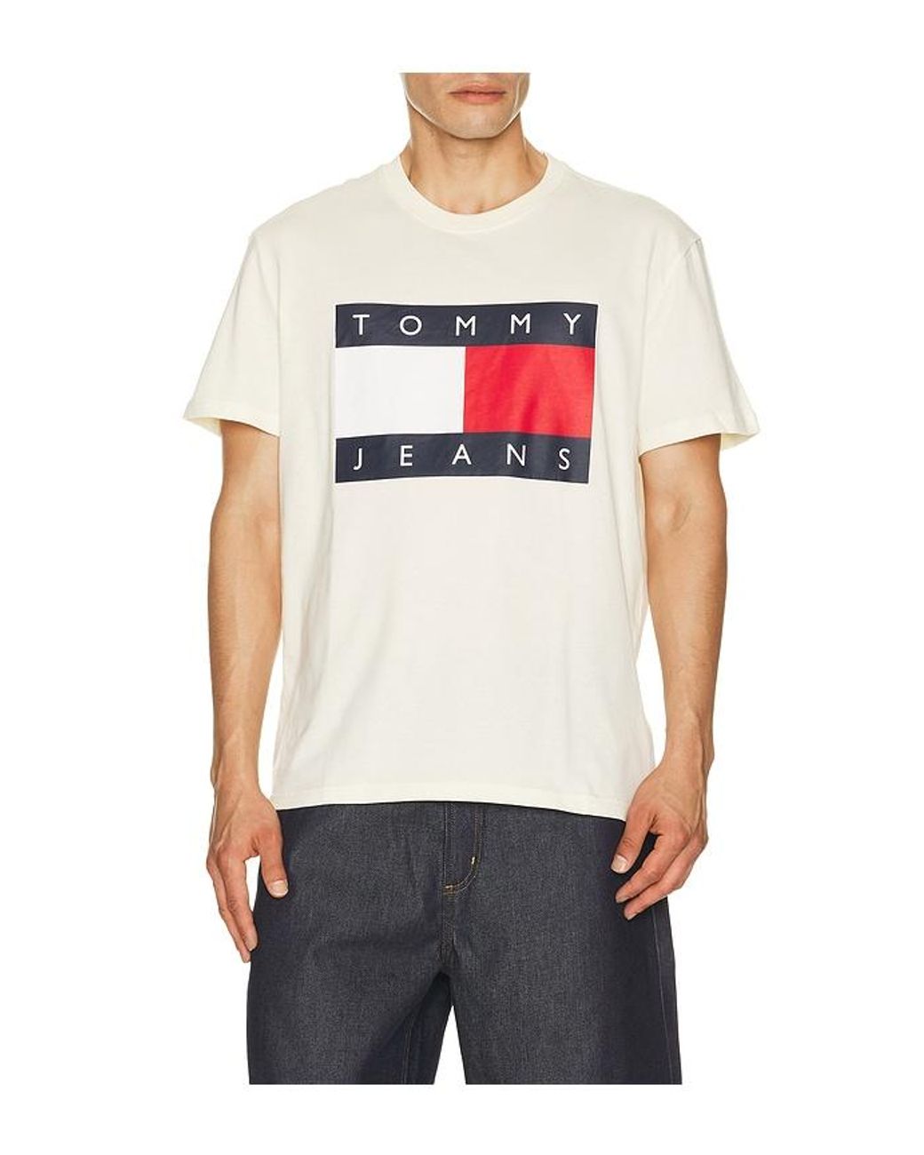 Tommy Hilfiger White Big Flag Tee for men