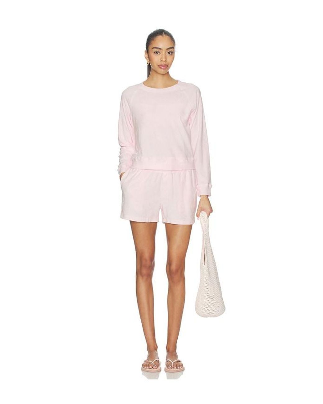 Bobi Pink Raglan Pullover