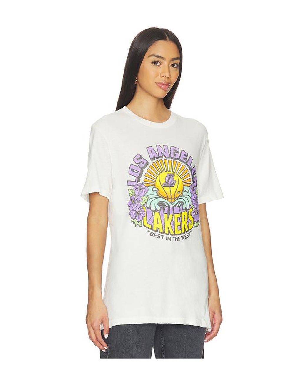 Junk Food Vintage-T-Shirt Lakers Best in White für Herren