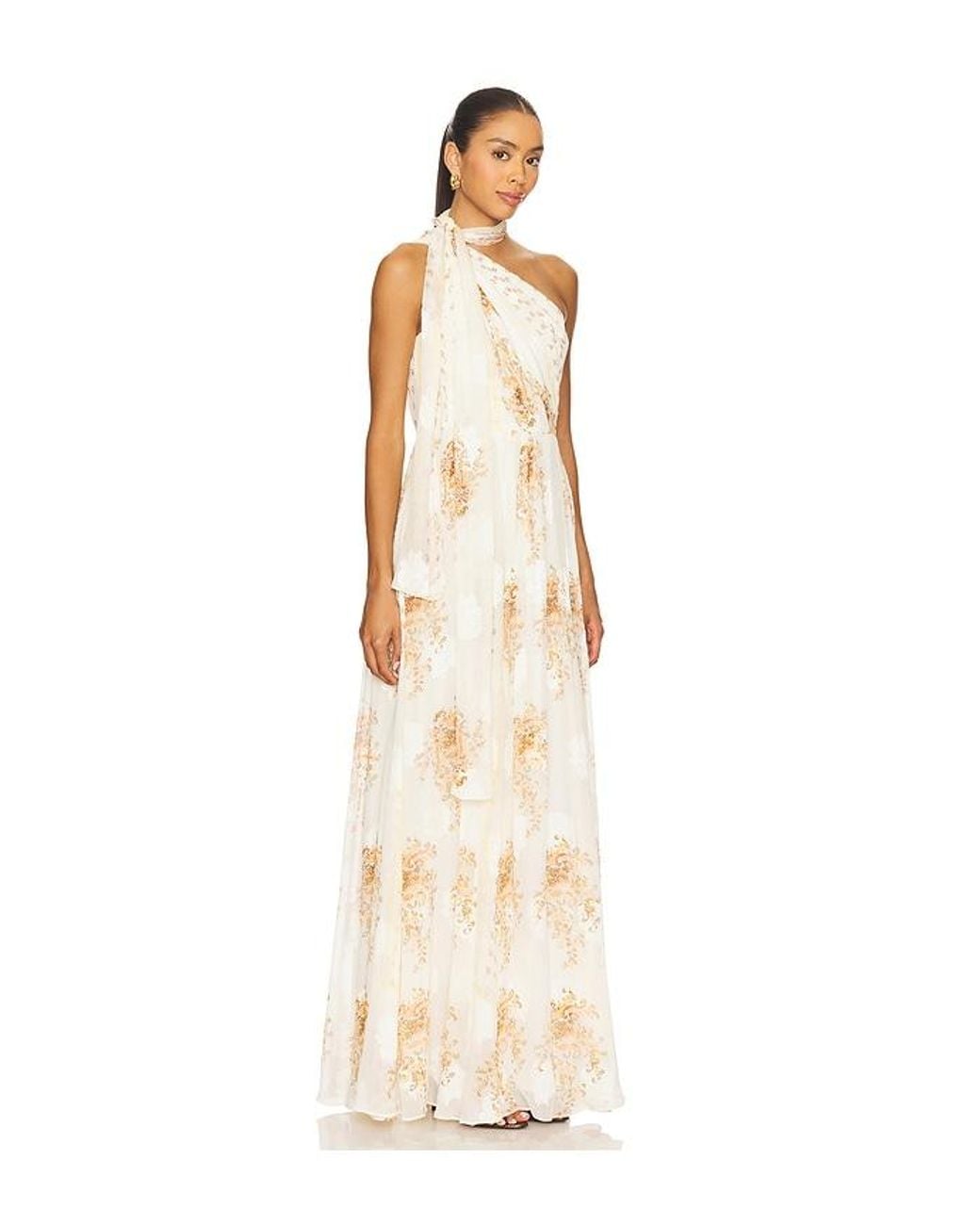Ulla Johnson Natural Angelique Draped Scarf Gown