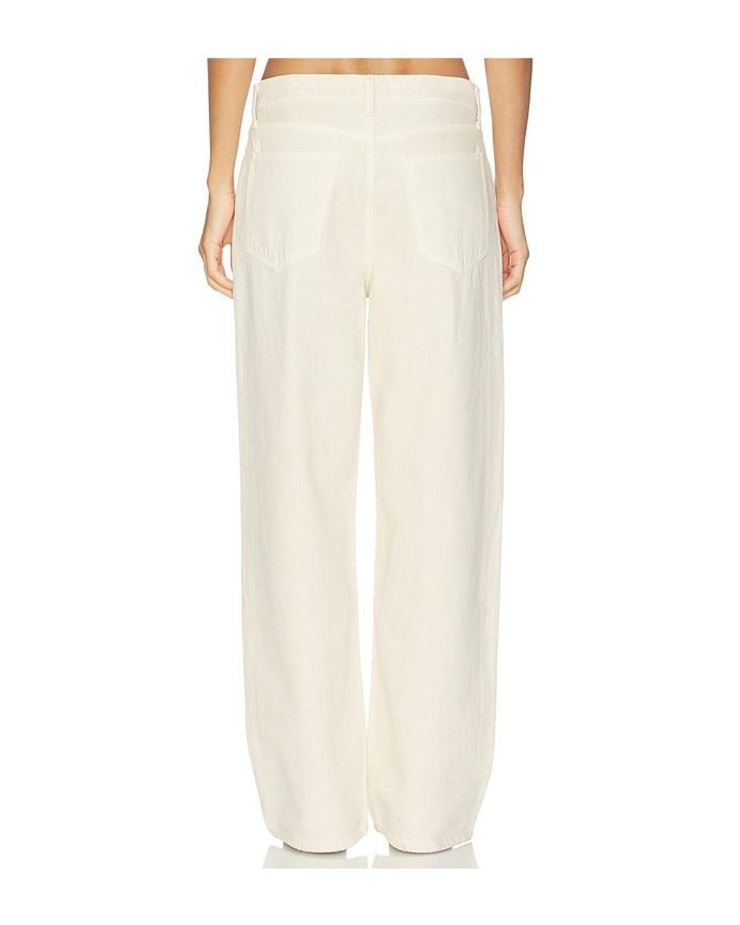 Agolde White Low Slung Baggy Jeans