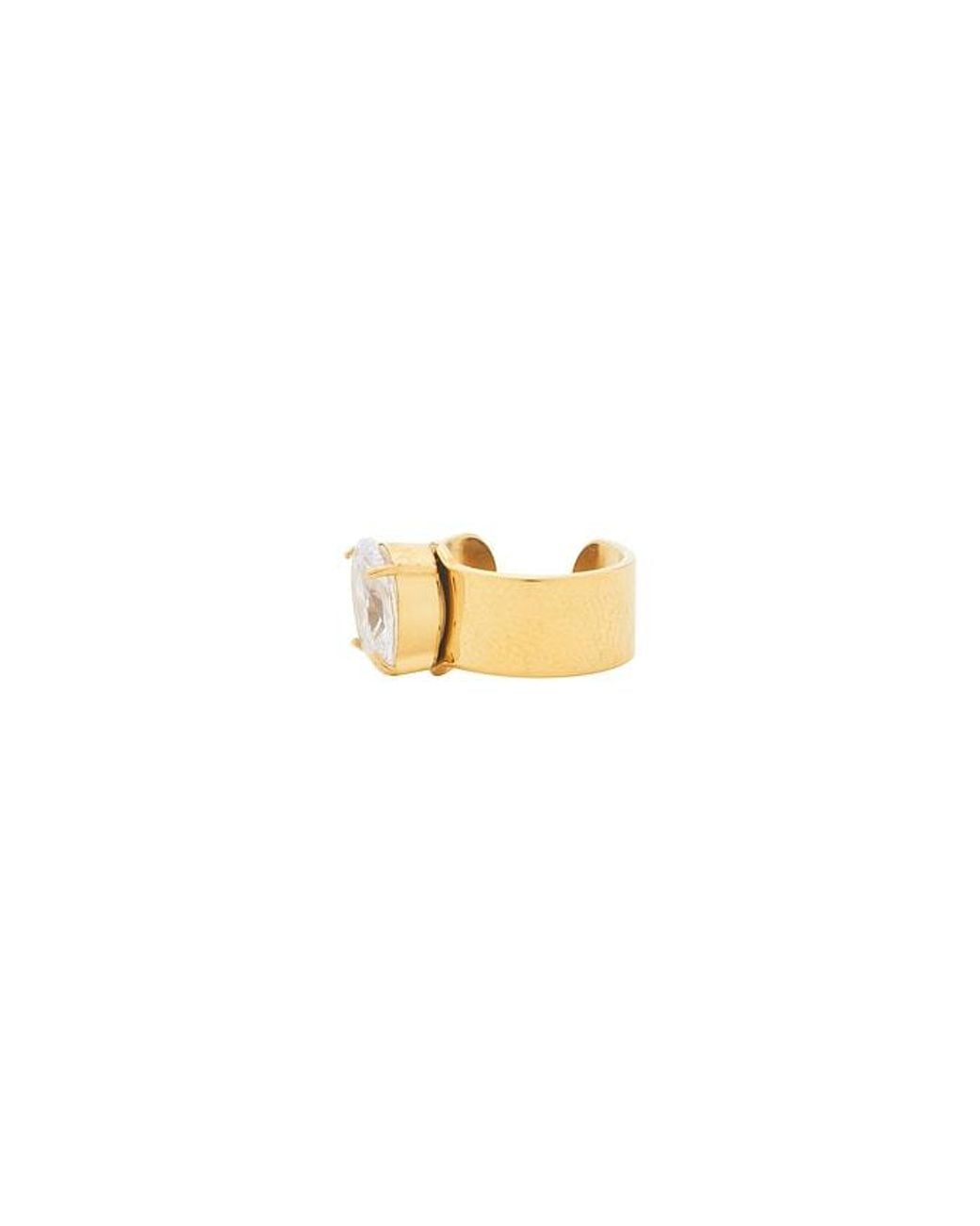 petit moments White Stone Ear Cuff