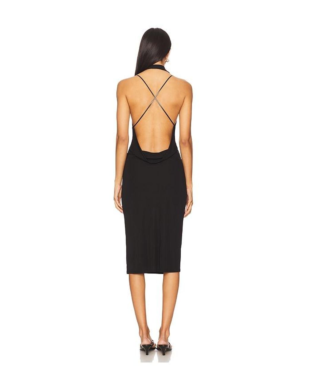 geel Black Sill Dress