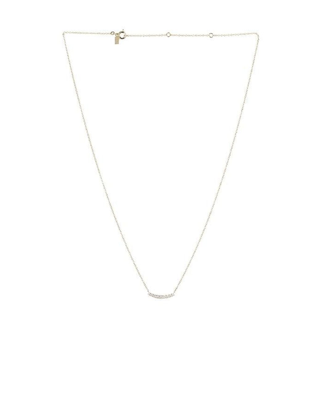 EF Collection White Full Cut Diamond Arc Necklace