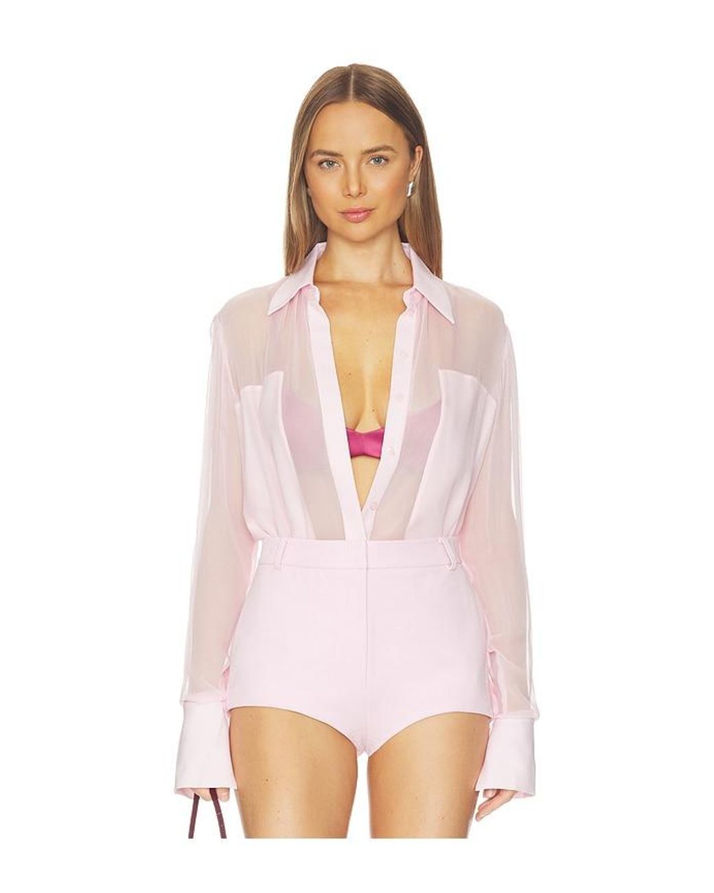 Sans Faff Pink Flore Silk Shirt