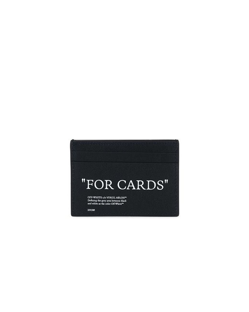 Off-White c/o Virgil Abloh Black Quote Card Case for men