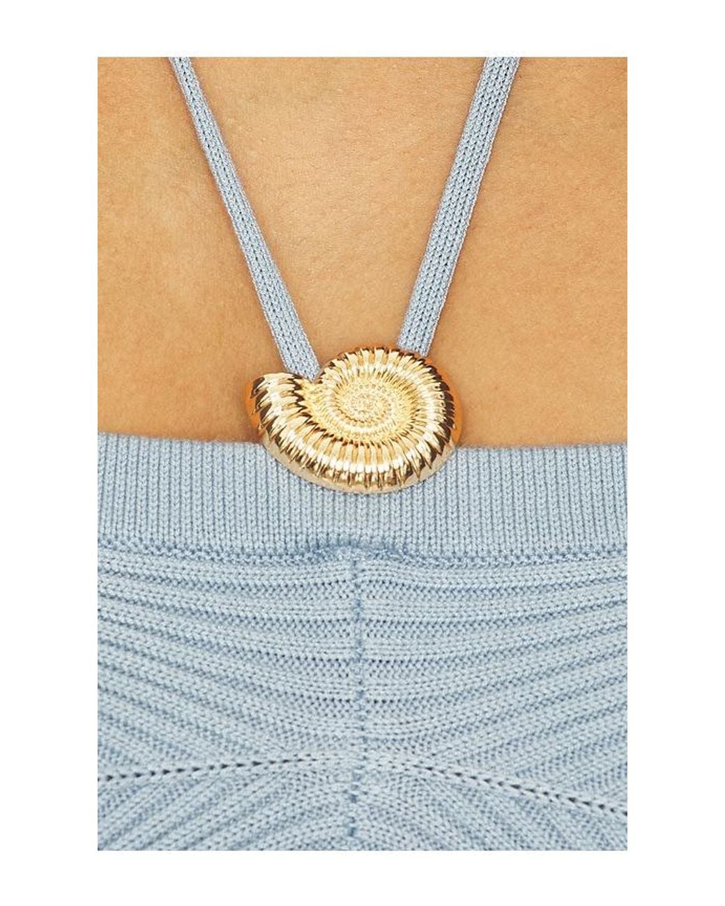Lovers + Friends Blue Shelbi Halter Top