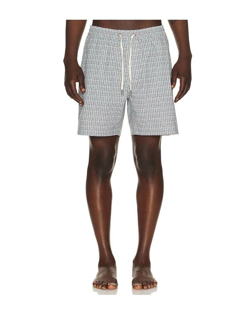 Marine Layer Gray 6 Line Sport & Swim Shorts for men