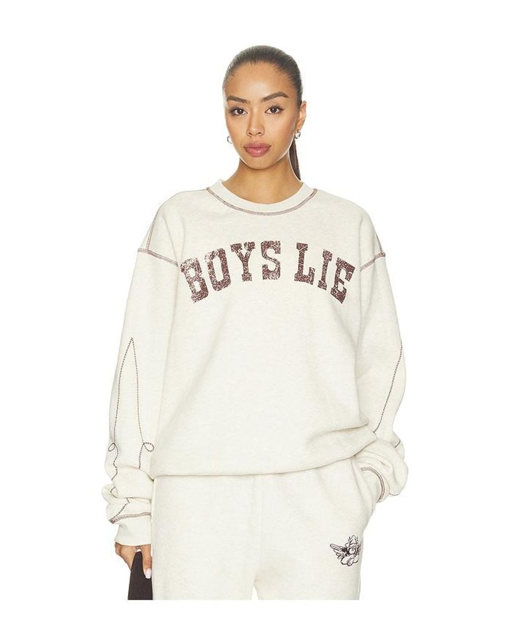 Boys Lie White Wild West Kara Crewneck Sweatshirt