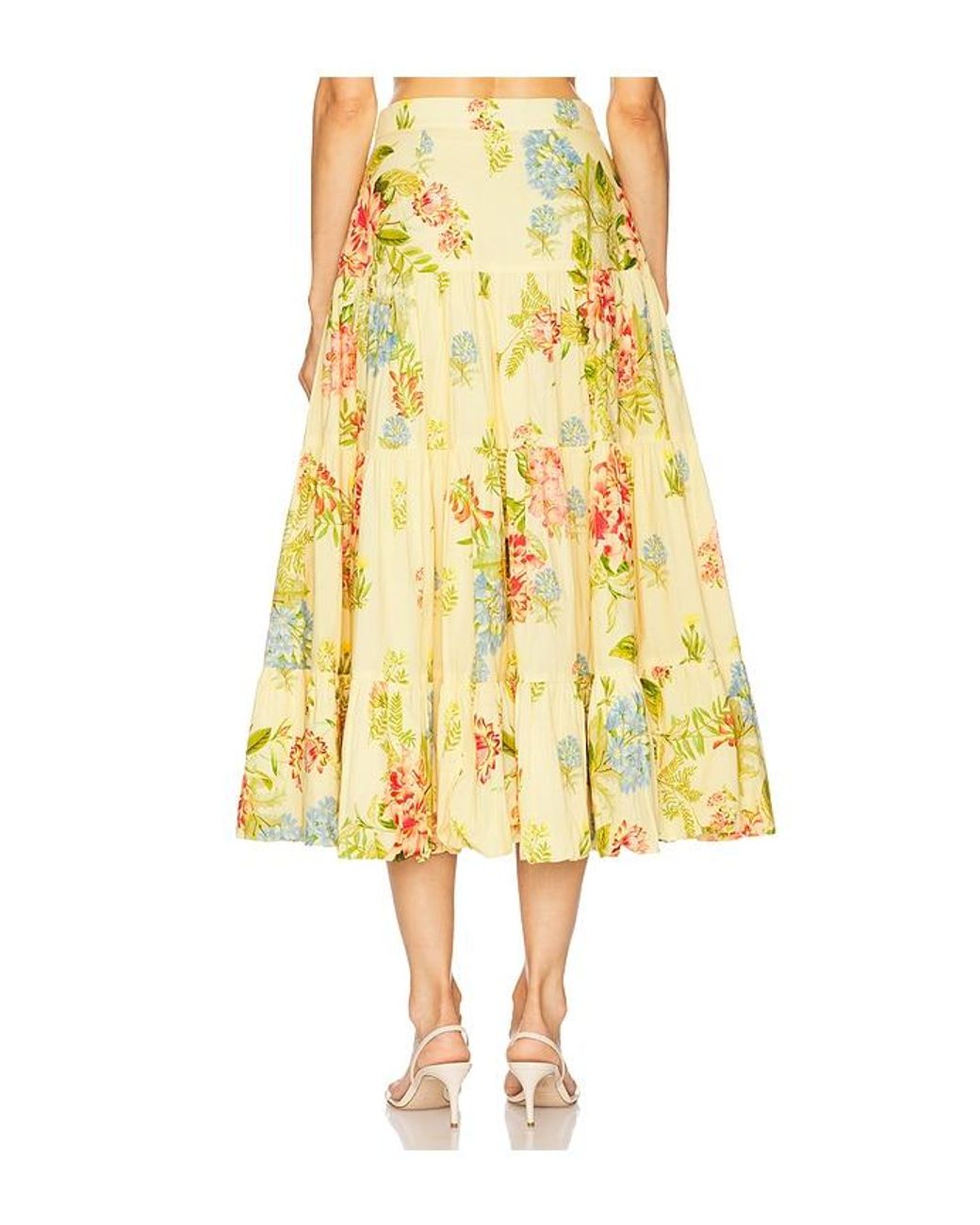 Hemant & Nandita Yellow Midi Skirt