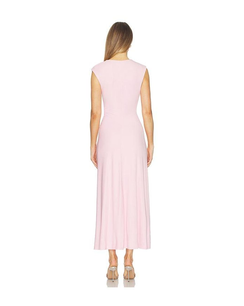 Jonathan Simkhai Pink Acacia Draped Jersey Dress