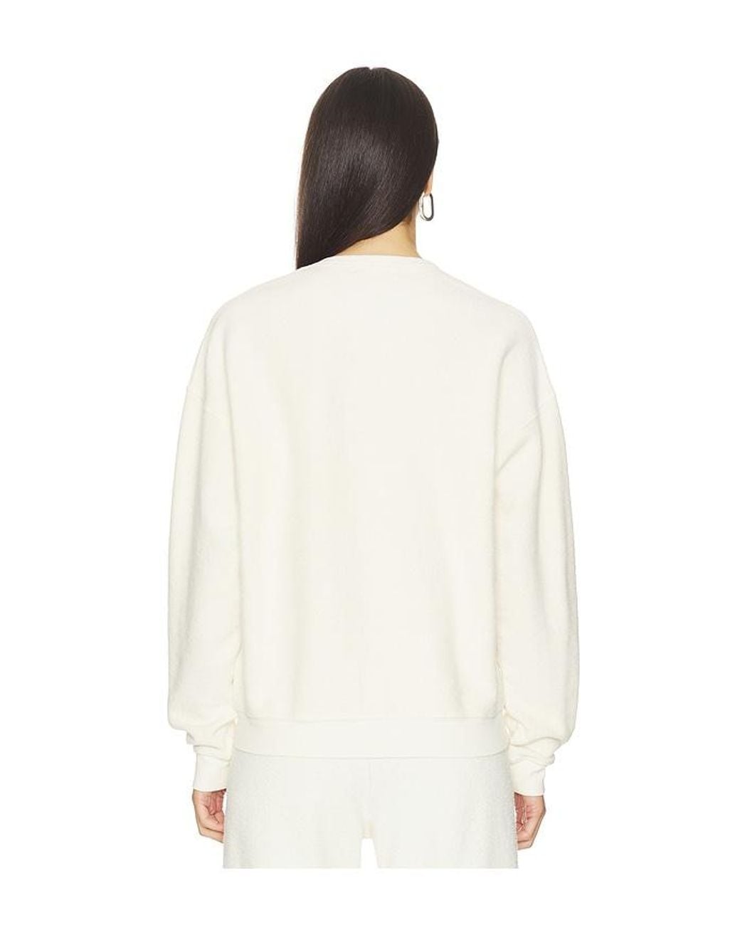 ÉTERNE White Classic Reverse French Terry Crew Sweatshirt