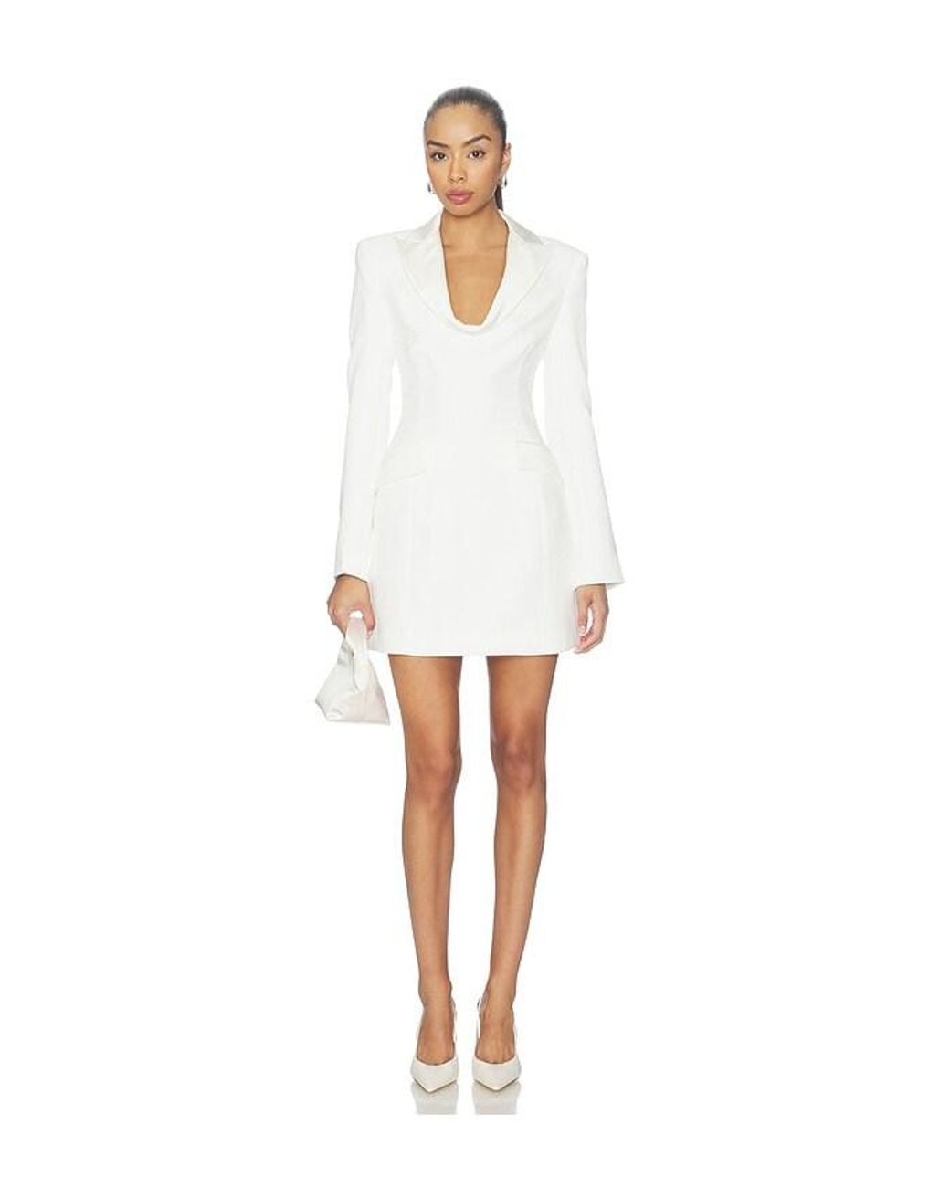 Jonathan Simkhai White Marina Blazer Mini Dress