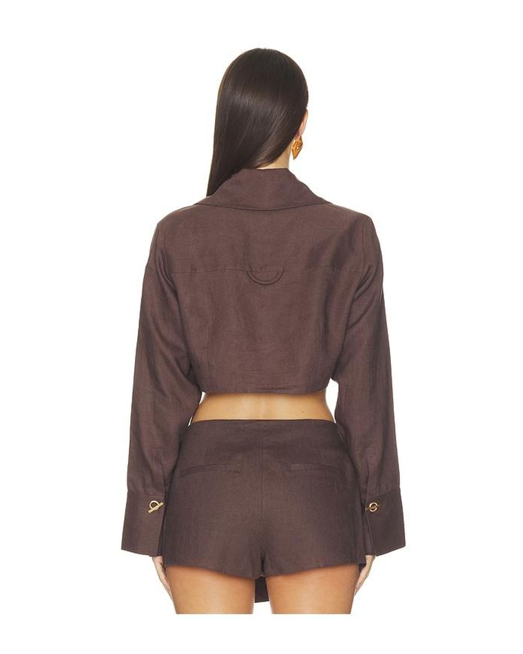 Cult Gaia Brown Kate Top