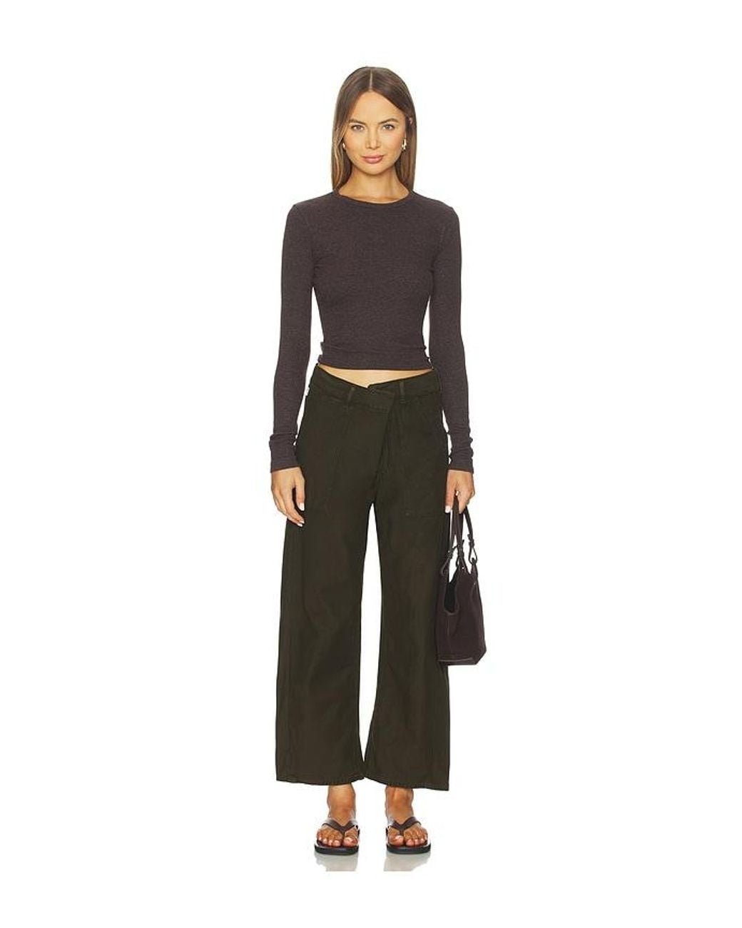 Citizens of Humanity Black Ines Crop Utility Trouser