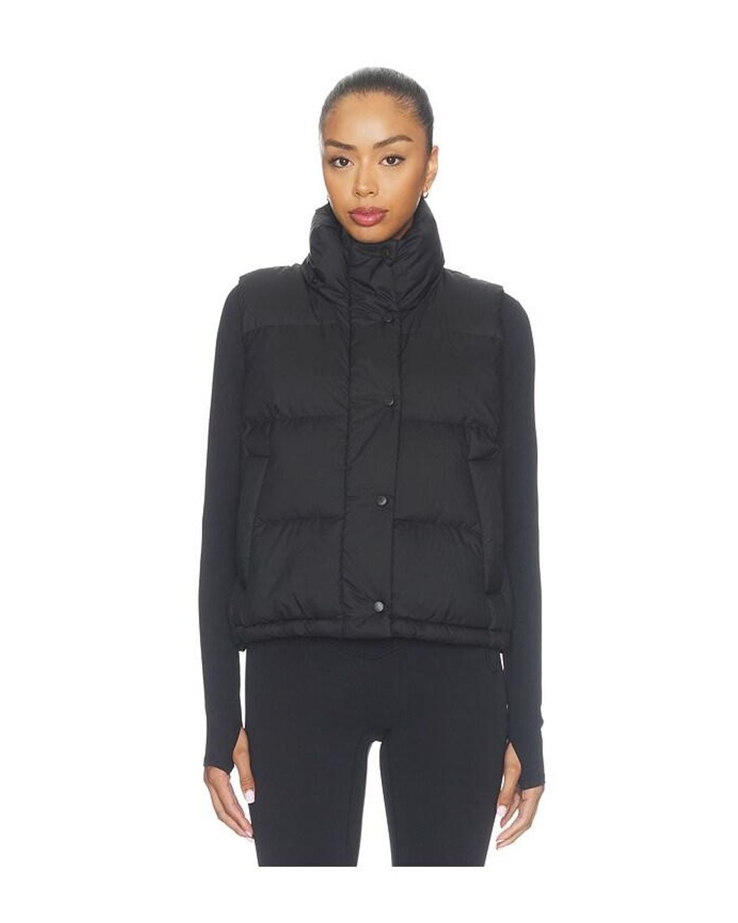 lululemon athletica Black Wunder Puff Cropped Vest