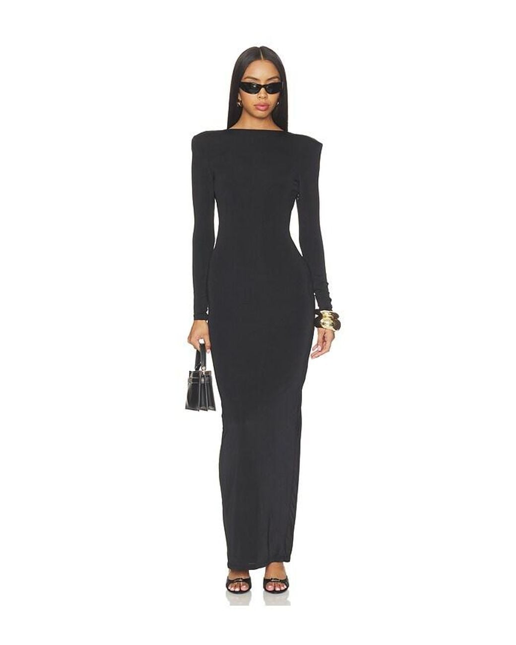 Nookie Black Charlize 2-Way Long Sleeve Maxi Dress