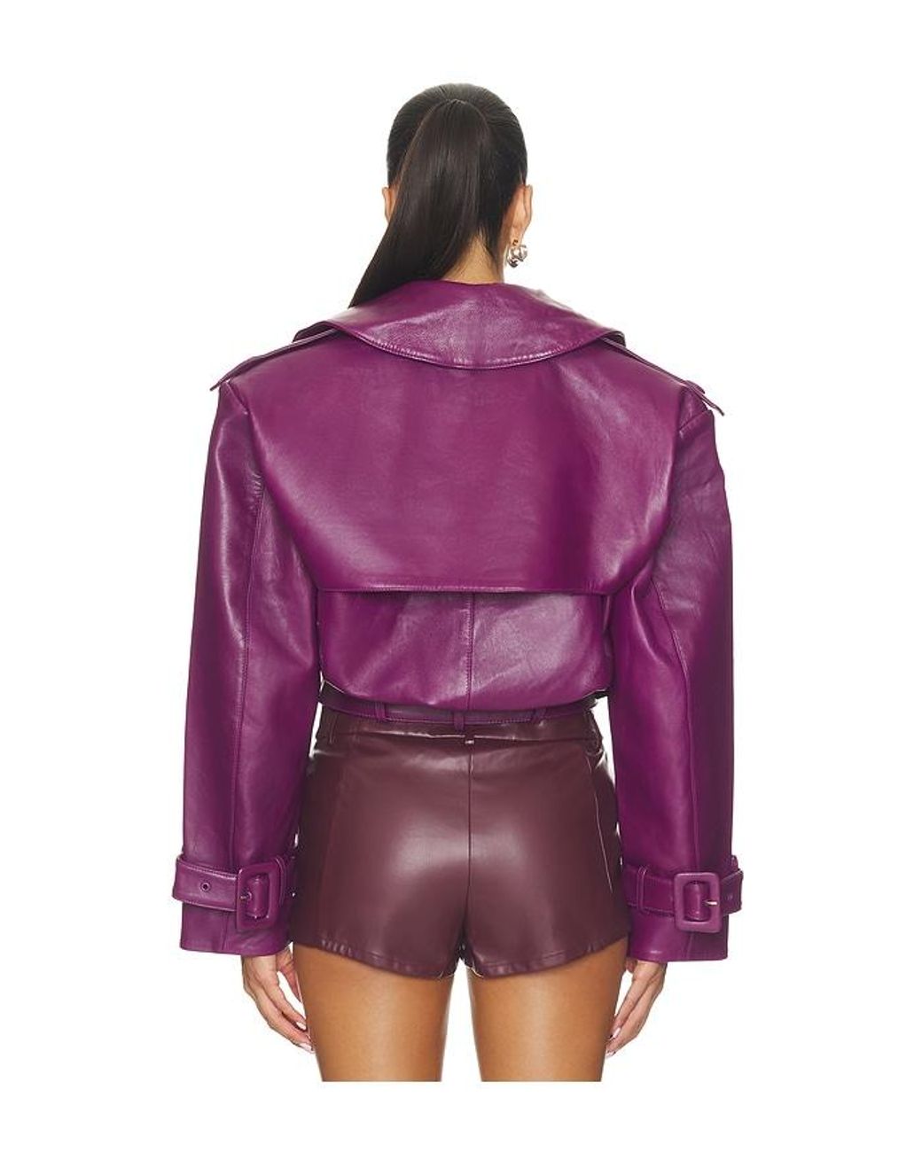 retroféte Purple Malene Leather Jacket