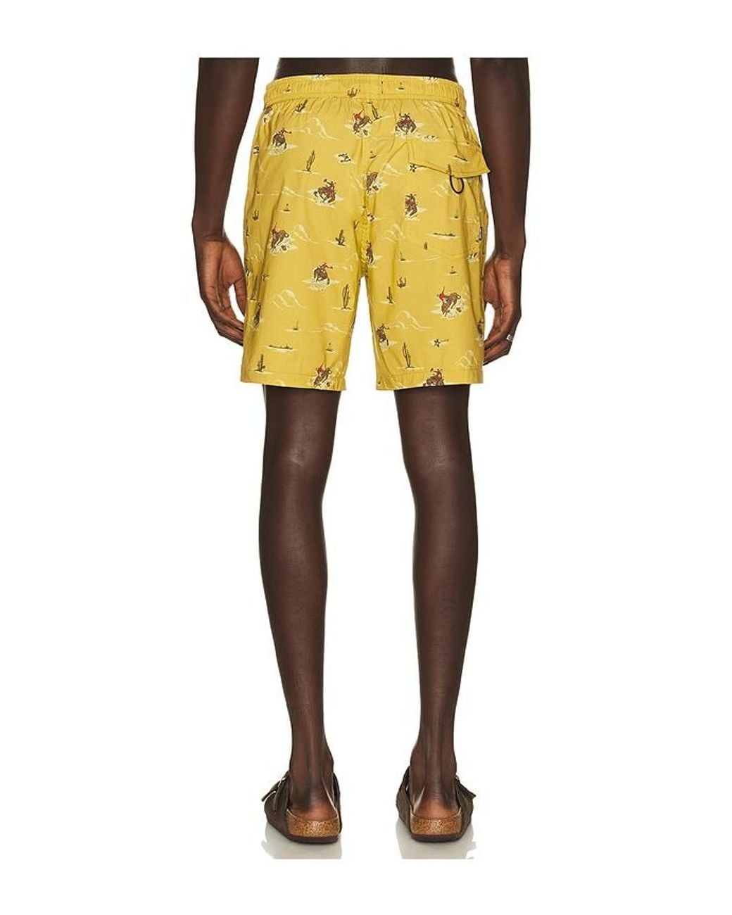 Brixton Yellow X Lone Star 7 Everyday Stretch Hybrid Short for men