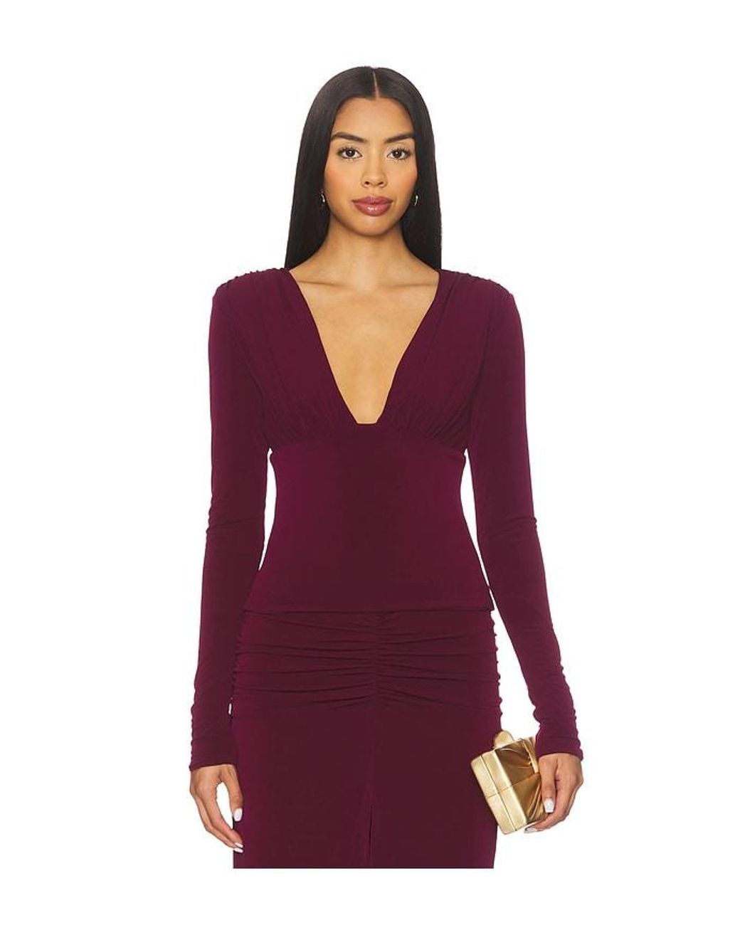 Lovers + Friends Purple Leighton Top
