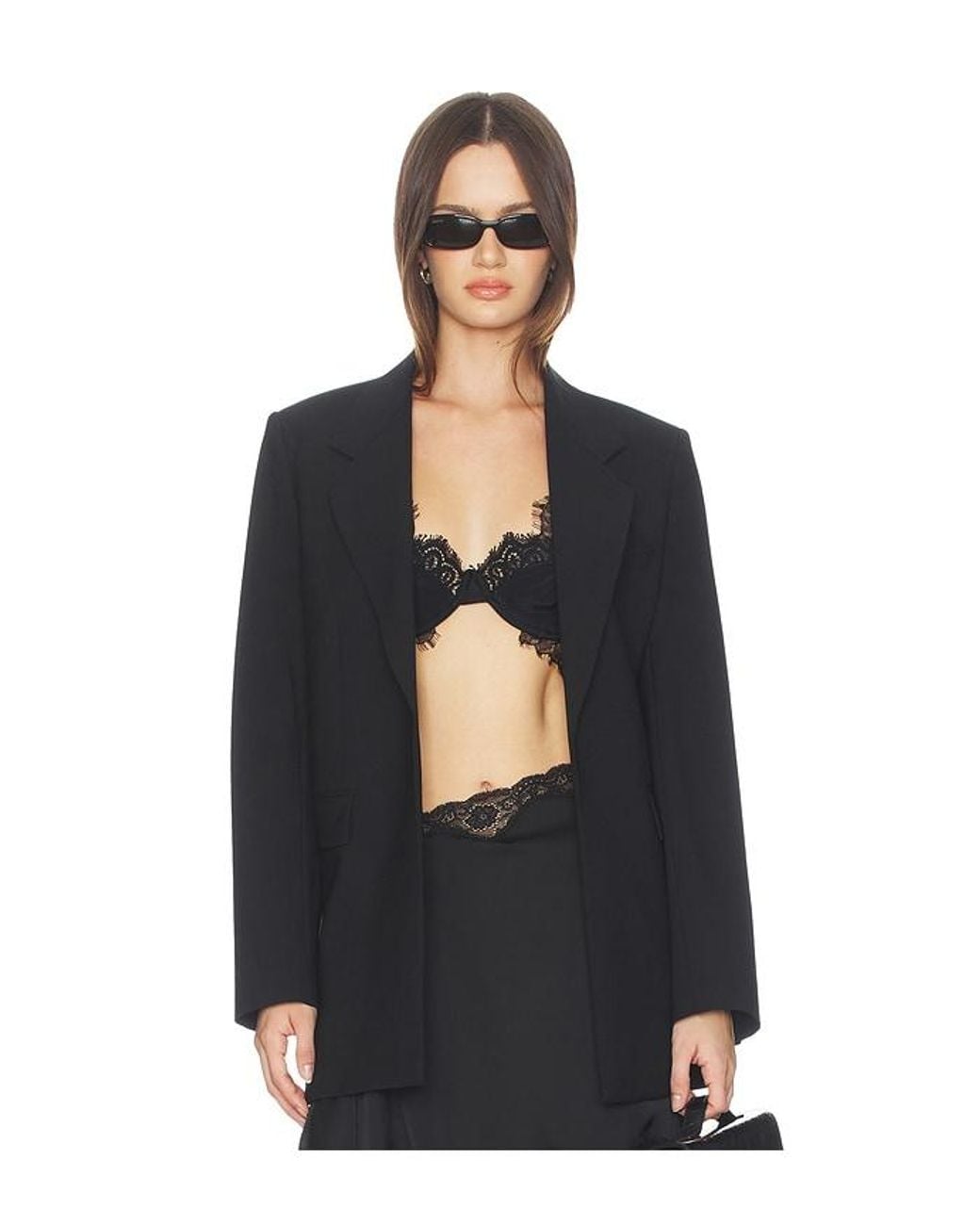 Theory Black Relaxed Slash Blazer