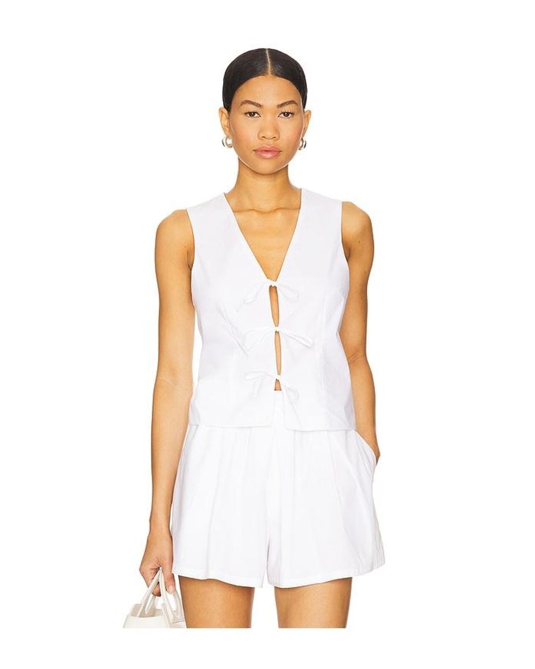 Steve Madden White Aliza Top