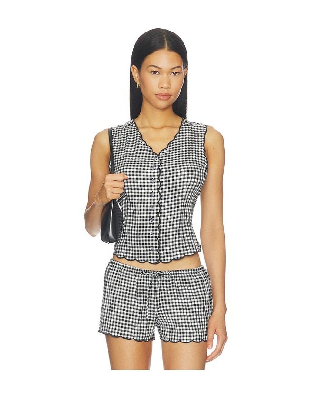 Montce Multicolor Scalloped Vest Top