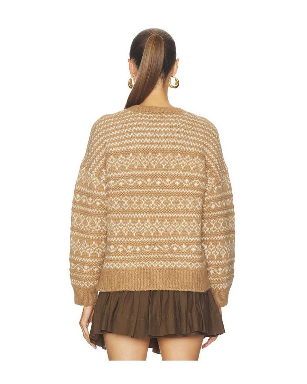NAADAM Natural Luxe Lofty Alpaca Fair Isle Crewneck