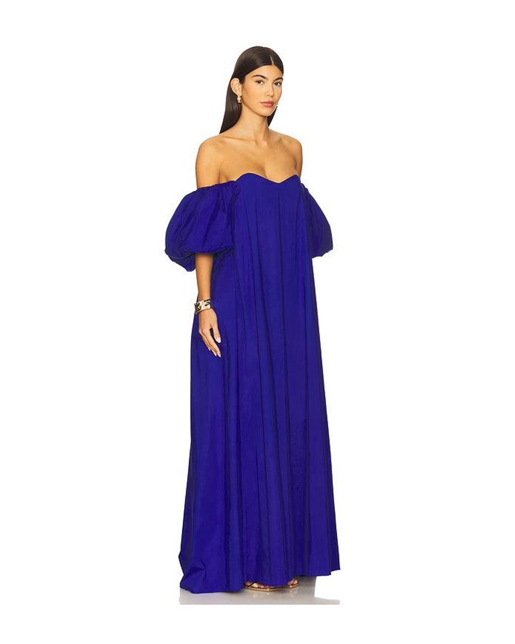 Vestido Largo Palmer En Color Royal Talla (También En S, Xs) Caroline Constas de color Blue