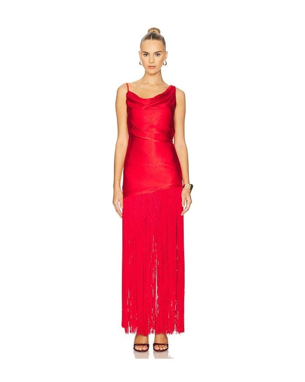 Deme by Gabriella Red Rosetta Dress