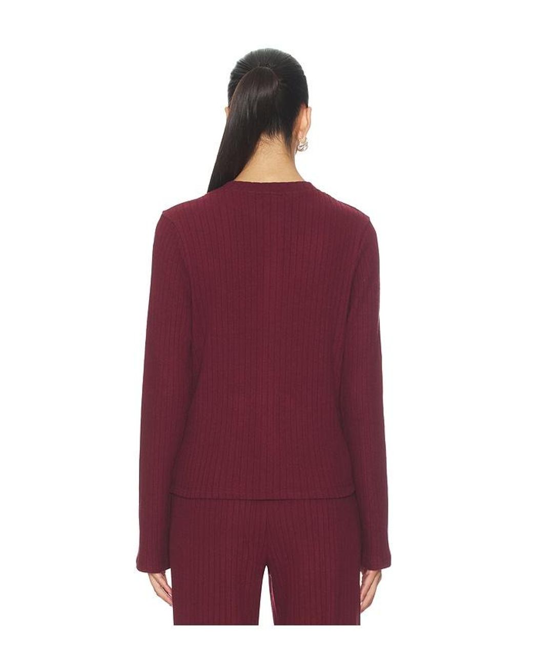 DONNI. Purple The Sweater Rib Cardi