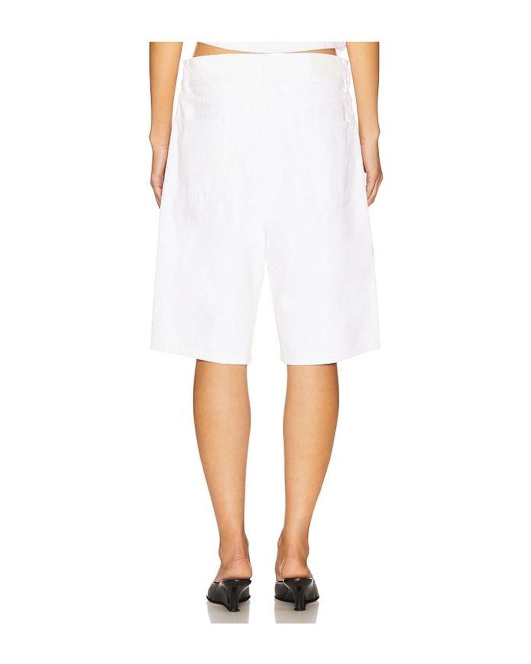 GRLFRND White Taylor Oversized Belted Short