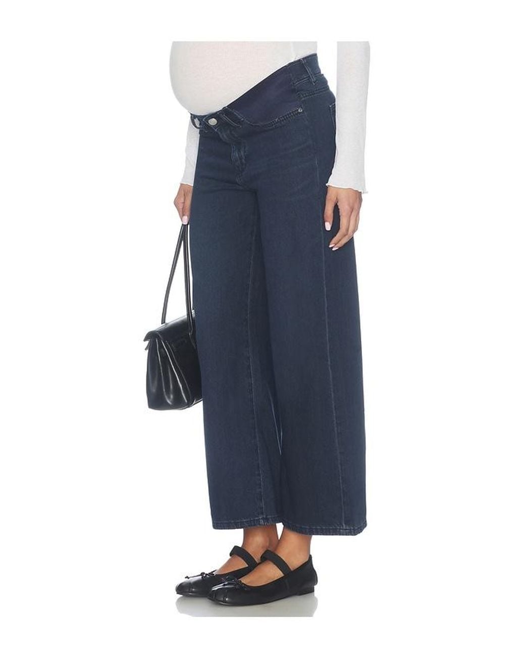 DL1961 Blue Hepburn Maternity Wide Leg Jean