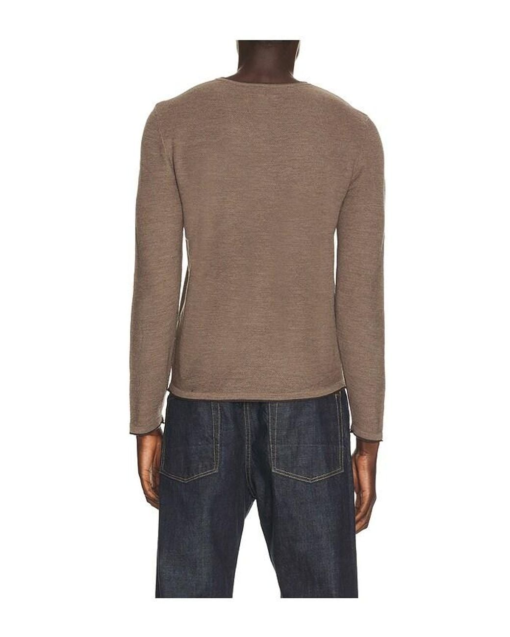 Rag & Bone Brown Brooks Wool Crew Sweater for men