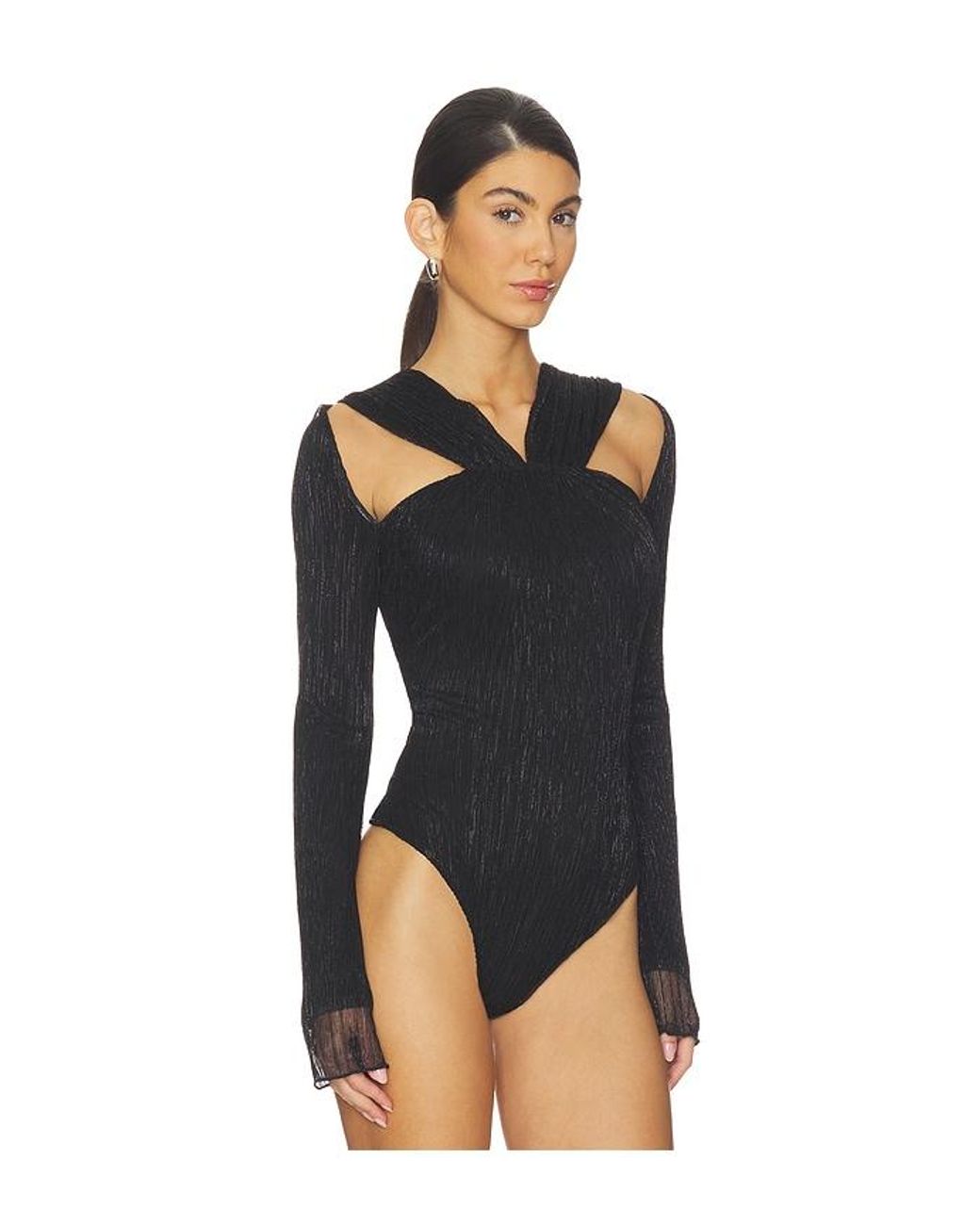 Lovers + Friends Black Edie Bodysuit